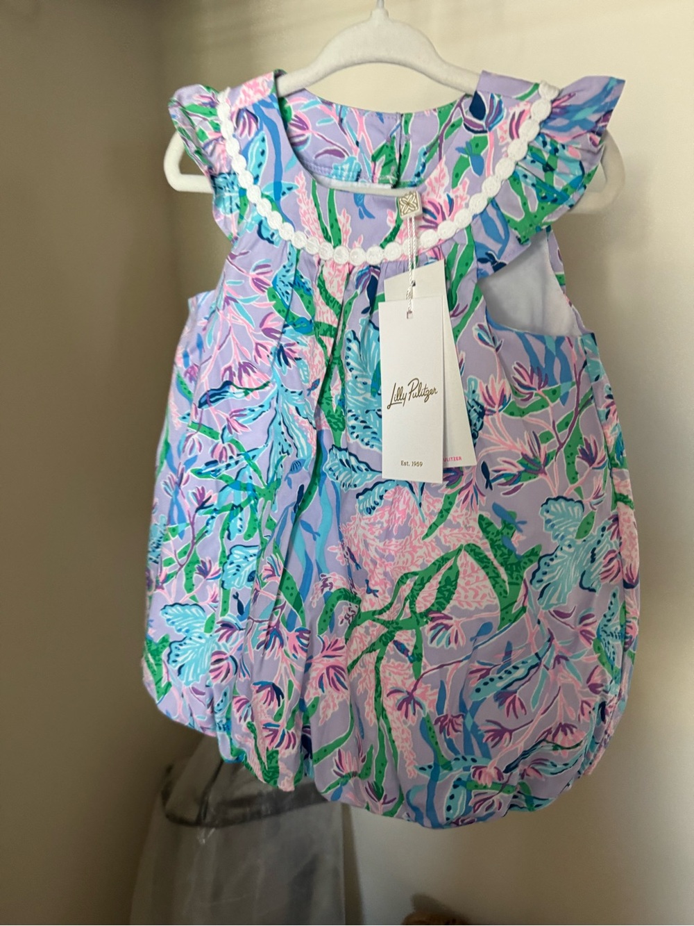 NWT Lilly Pulitzer Baby Paloma Bubble Dress Seacret Escape Print